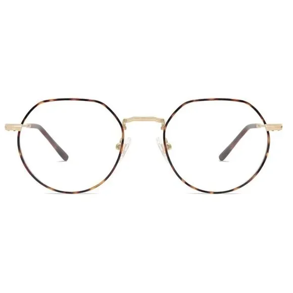 Round Polygon Frame clear glasses - Picture 2 of 3